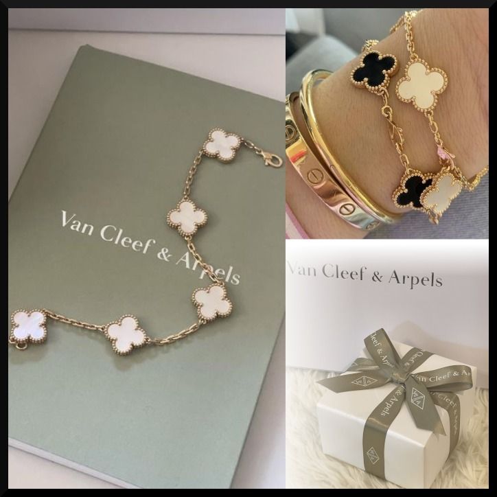 VanCleef&Arpelsヴィンテージアルハンブラブレスレット5モチーフ (Van