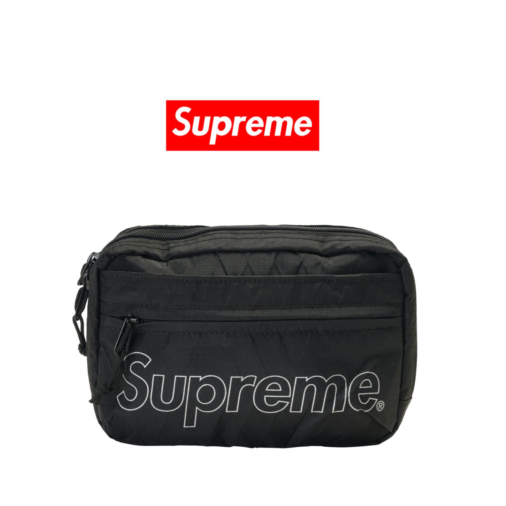 Supreme ロゴ ナイロン ショルダーバッグ ブラック (Supreme