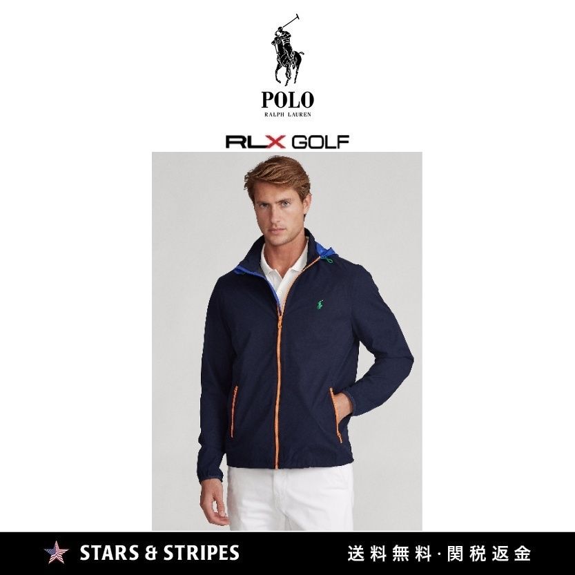 新作ラルフローレンPOLO GOLF 収納可能フード付きジャケットNavy