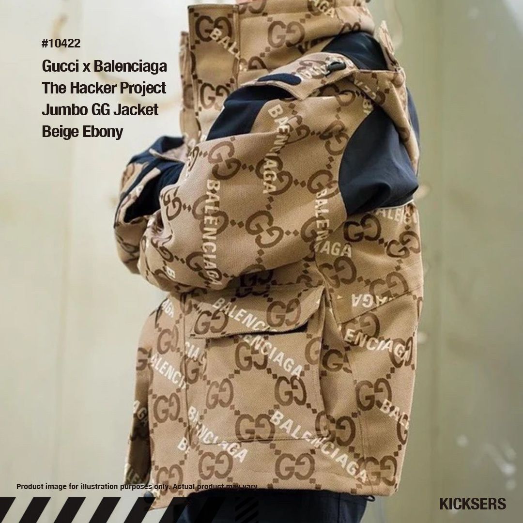 バレンシアガ コラボ Gucci x Balenciaga Jumbo GG Jacket Beige
