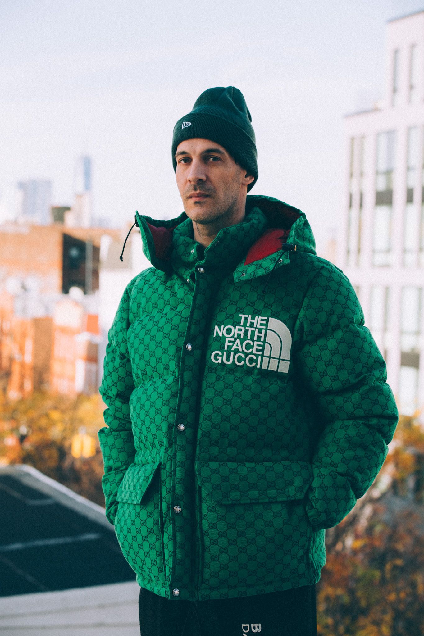 第2弾 関税込 グッチ ノースフェイス ダウンジャケット (GUCCI