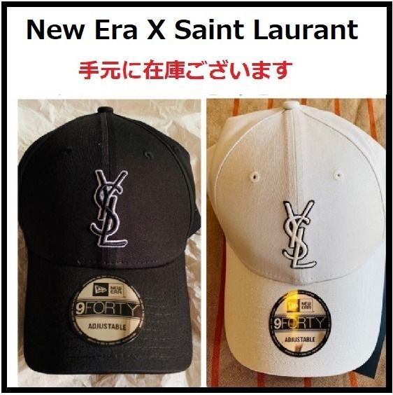 注目コラボ【NEW ERA】SAINT LAURENT YSL MONOGRAM CAP 2色展開 (New