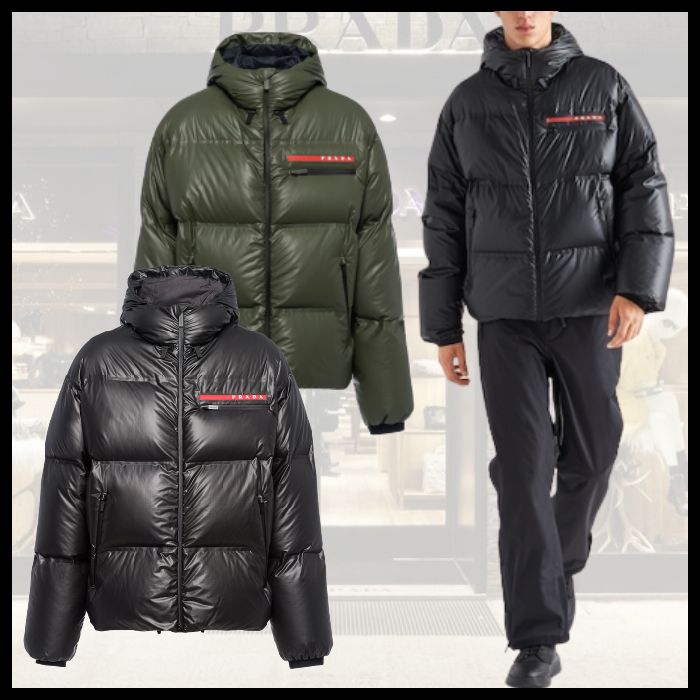 ☆PRADA☆プラダ ナイロンライト フード付き ダウンジャケット (PRADA