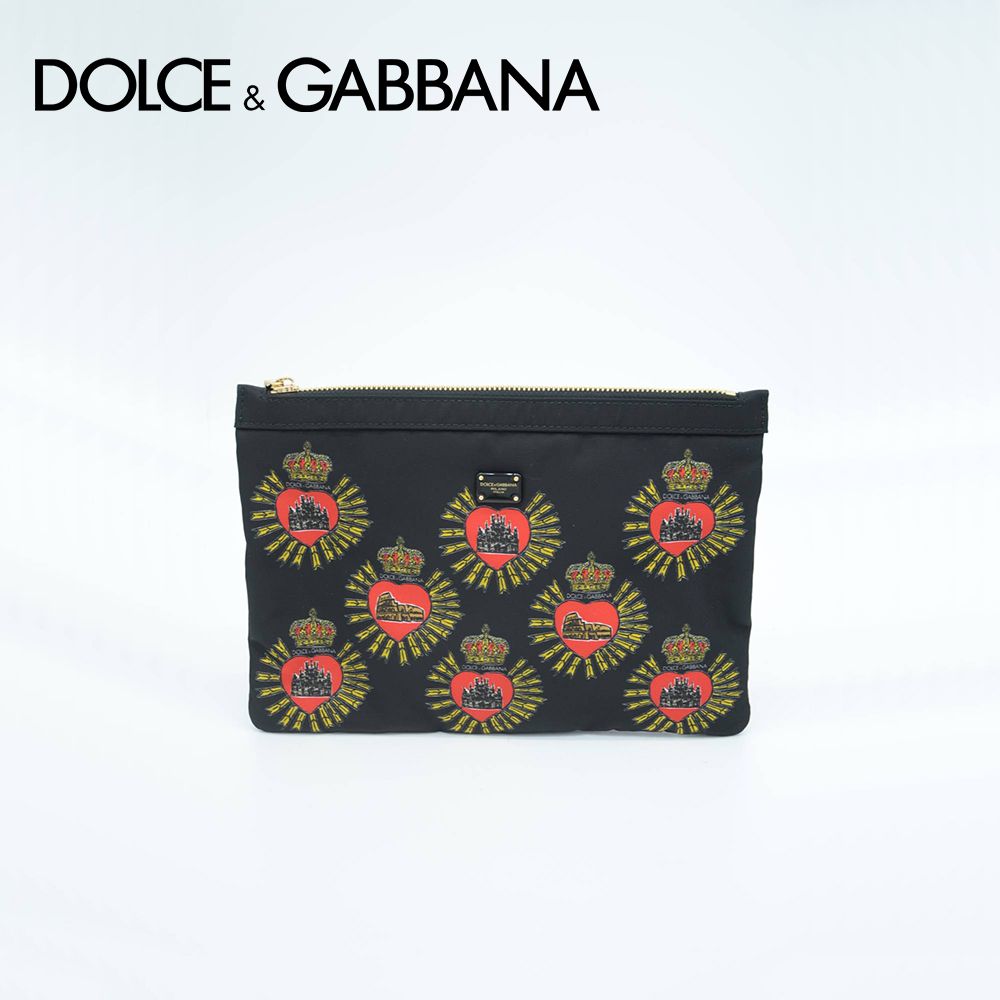 D&G ポーチ ナイロン DEVOTION ハート【国内発送】 (Dolce & Gabbana