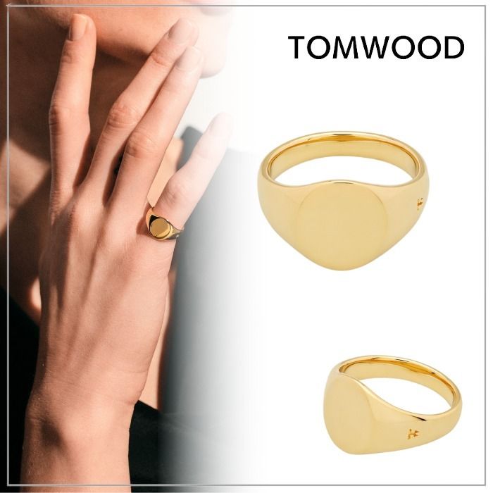 光沢感】Tom Woodトムウッド ミニシグネットオーバルリング (Tom Wood