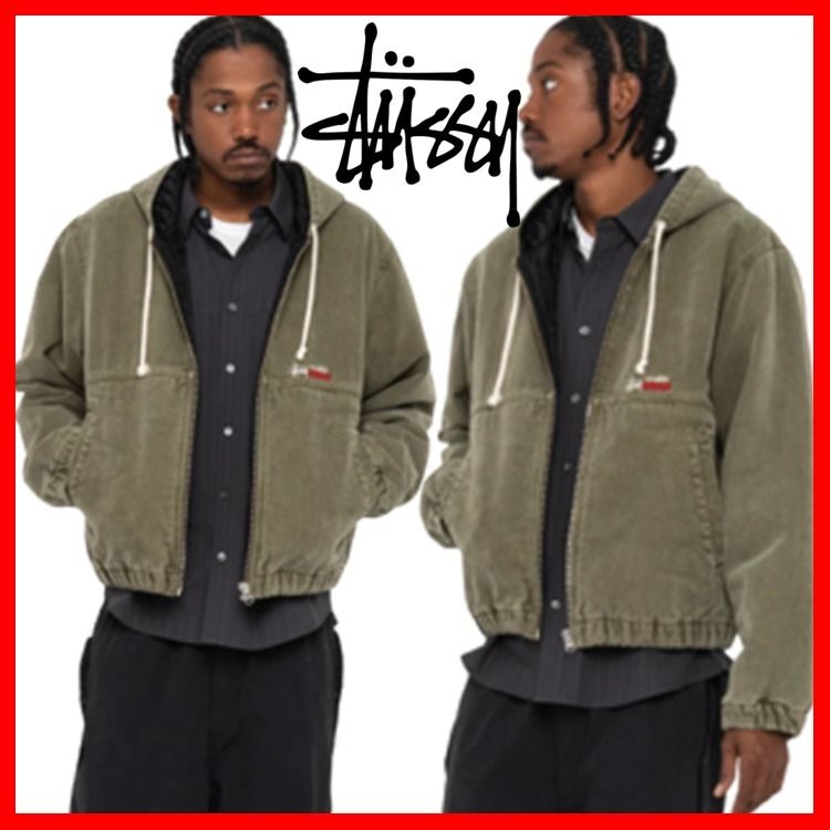 ☆【STUSSY】☆WORK JACKET INSULATED CANVAS☆Olive Drab☆ (STUSSY
