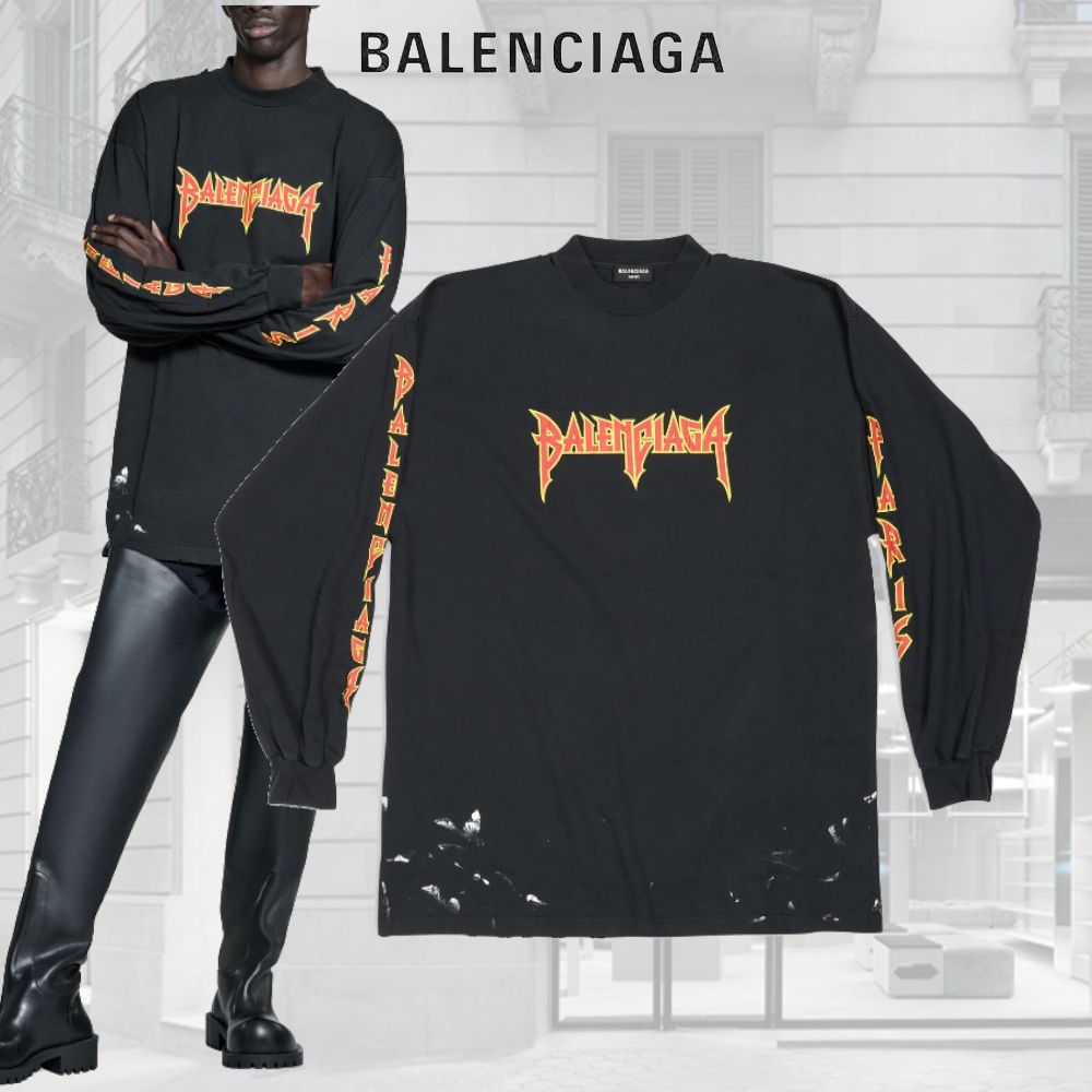 BALENCIAGA】メタル オーバーサイズ ロングスリーブ Tシャツ