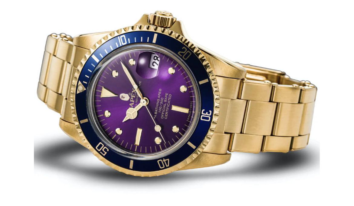 BAPE A Bathing Ape Type 1 Bapex Watch Gold (A BATHING APE/アナログ
