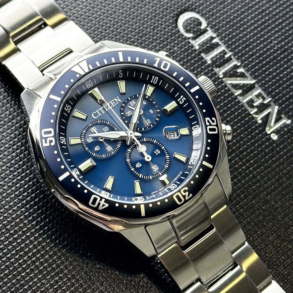 シチズン エコドライブ ソーラー クロノグラフ メンズ 腕時計 (CITIZEN