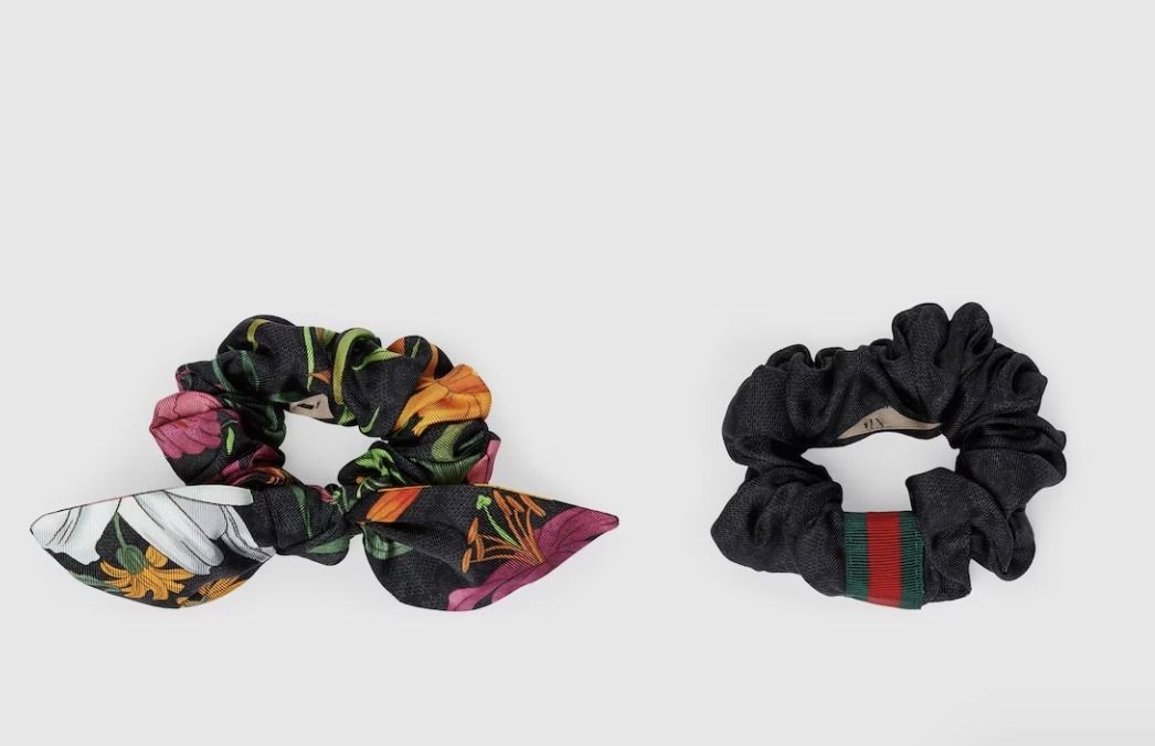 ギフト♪【国内発送☆GUCCI】GGシルク シュシュ セット (GUCCI/ヘア