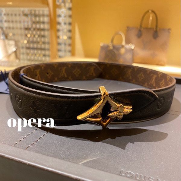 すぐ届く お洒落なバックル Louis Vuitton フラワーグラムベルト