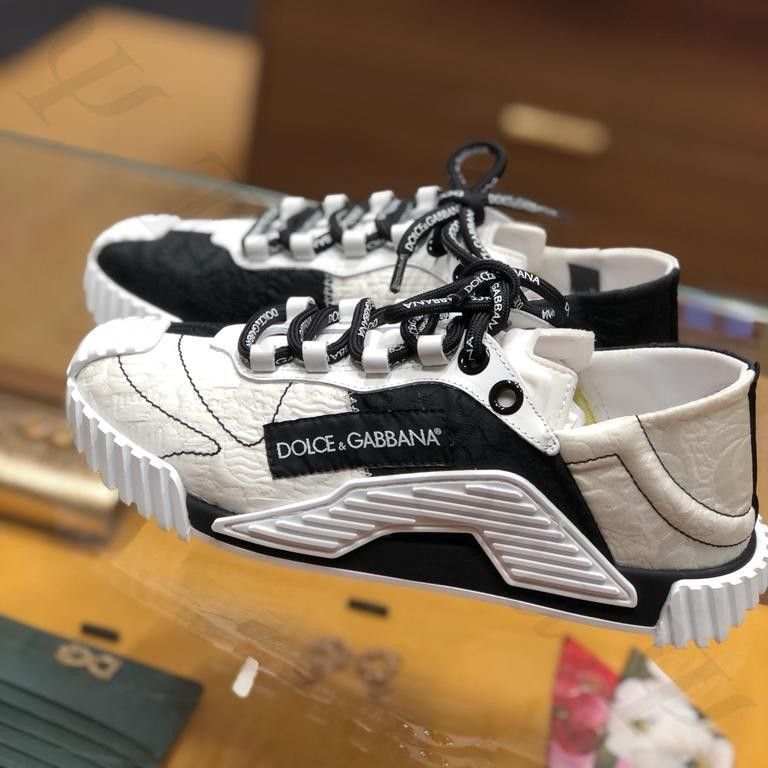 Dolce & Gabbana ブランドロゴ スニーカー ホワイト×ブラック (Dolce