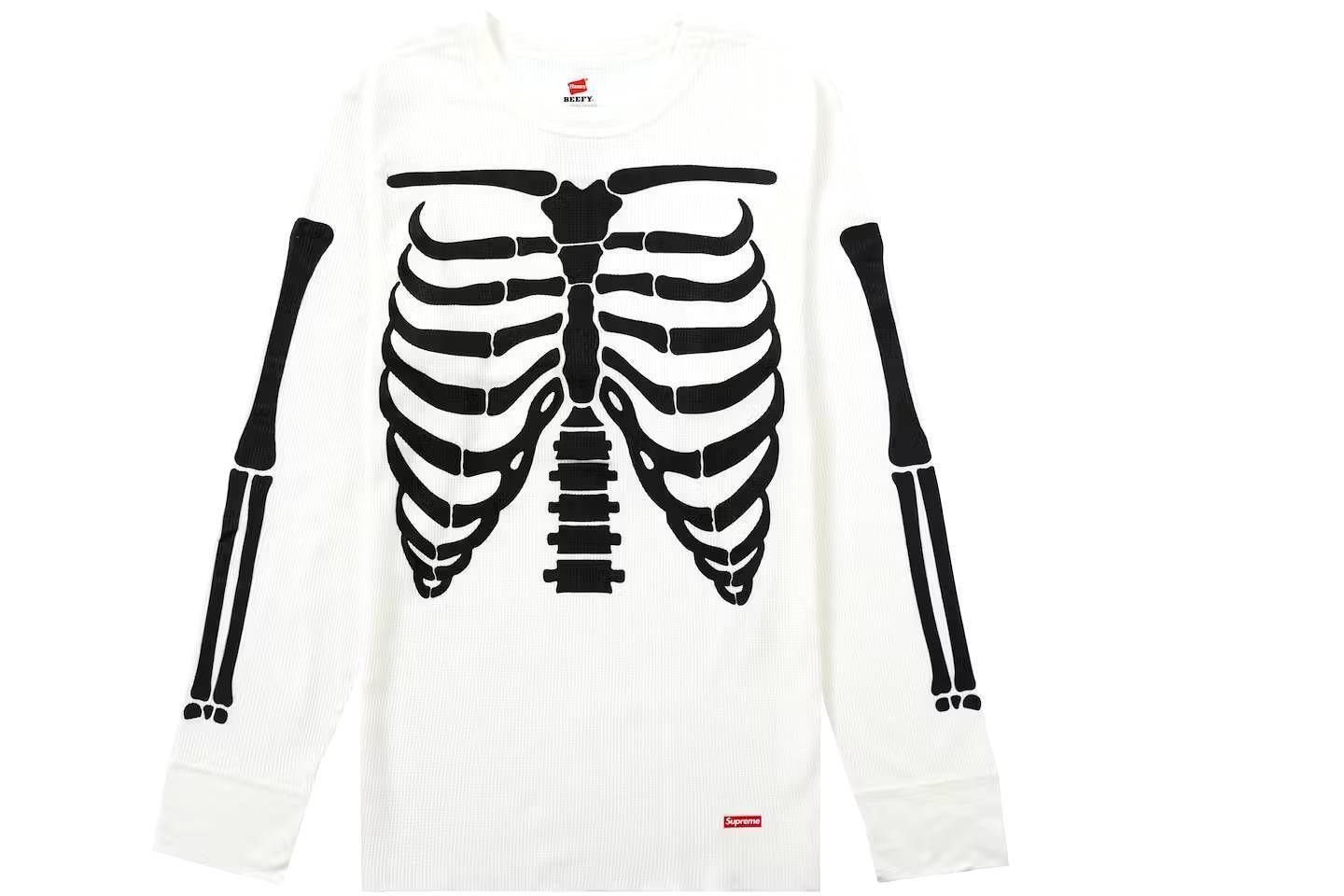 SUPREME☆ヘインズ骸骨サーマルシャツ☆Hanes Bones Thermal (Supreme