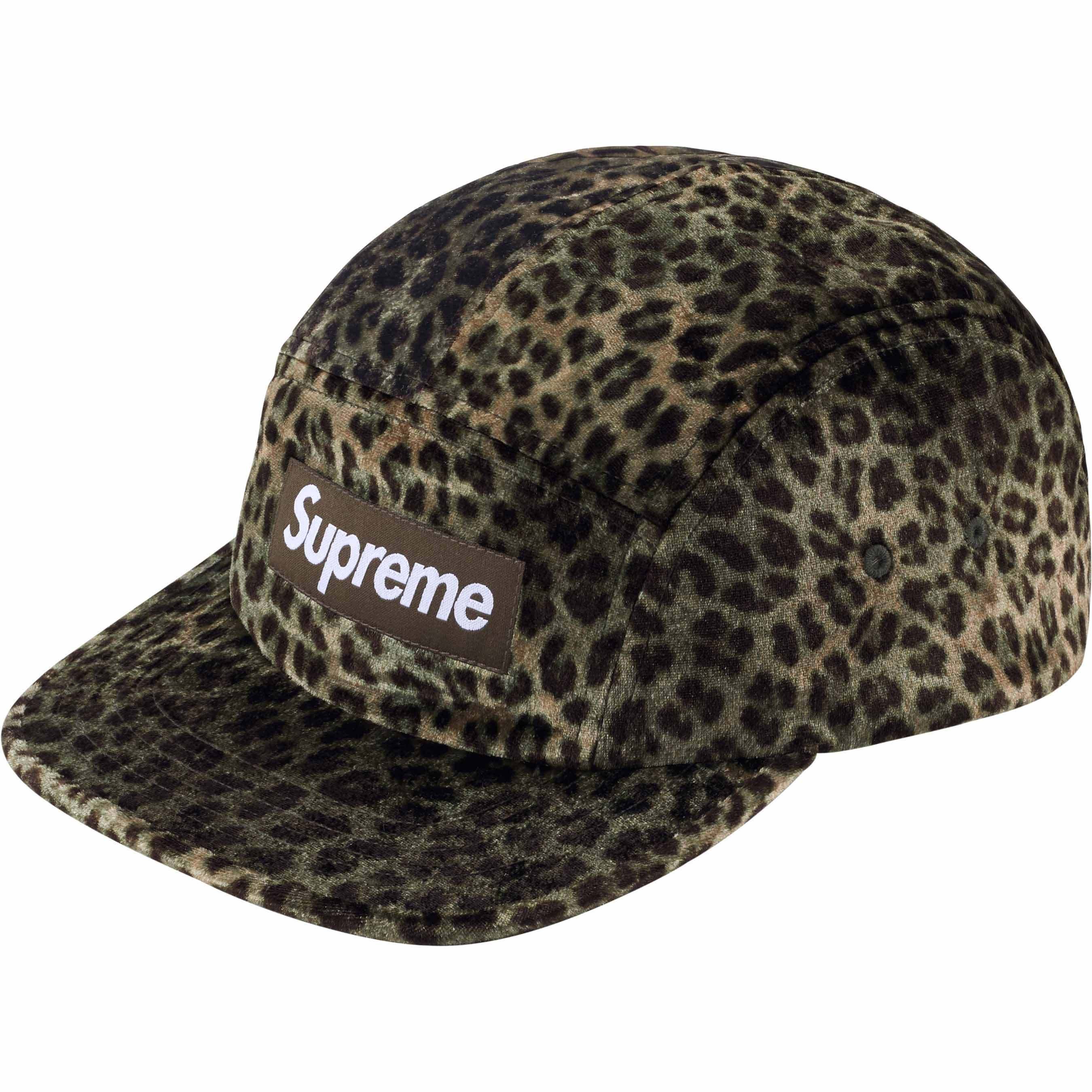 Supreme LEOPARD VELVET CAMP CAPシュプリームキャンプキャップ