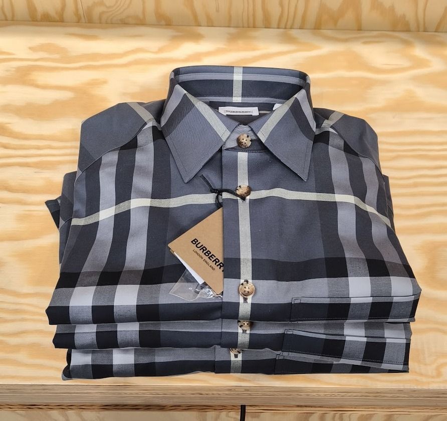 BURBERRY】CLAVERDON チェック柄 長袖コットンシャツ (Burberry/シャツ