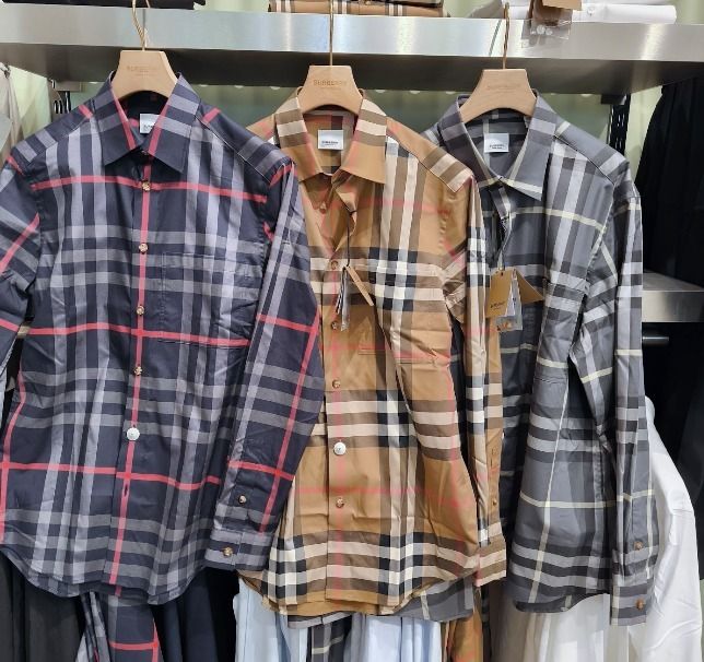 BURBERRY】CLAVERDON チェック柄 長袖コットンシャツ (Burberry/シャツ