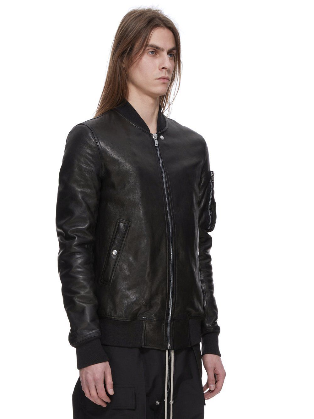 国内在庫】RICK OWENS ラムレザー ボンバージャケット 48 (RICK OWENS