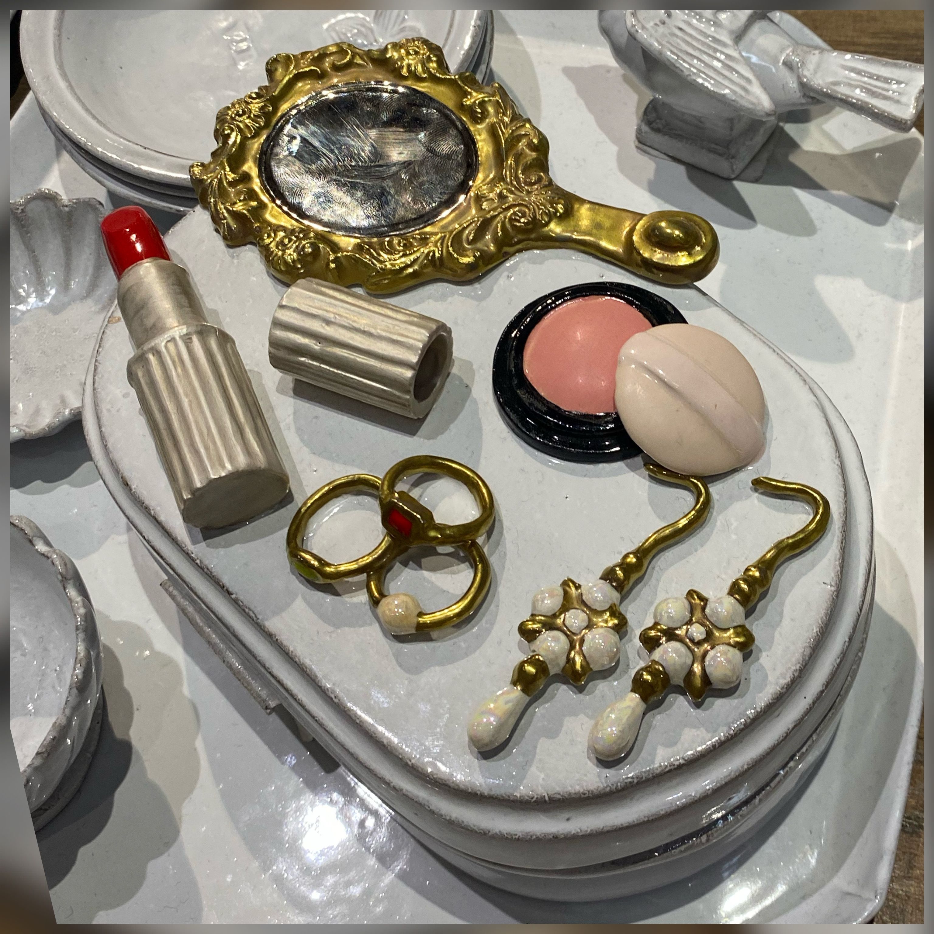 ASTIER DE VILLATTE オーバルアクセサリージュエリーボックス (Astier