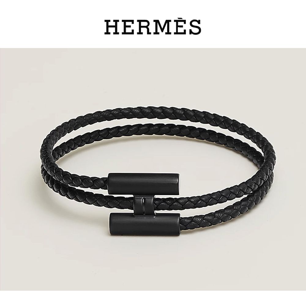 24-25新作 エルメス レザーブレスレット トゥルニ トレッセ (HERMES