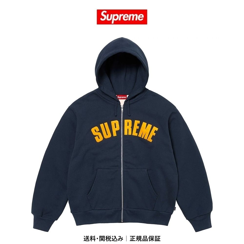 SUPREME】 Arc Thermal Lined Zip Up Hooded Sweatshirt Navy (Supreme