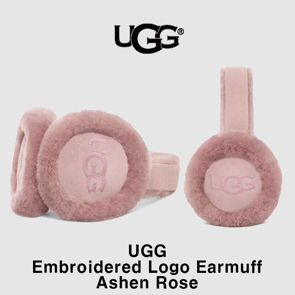 アグ】(W) UGG Embroidered Logo Earmuff Ashen Rose (UGG/イヤーマフ