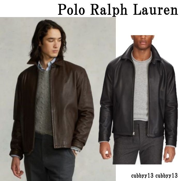 人気☆特価】Polo Ralph Lauren Men's Leatherジャケット (POLO RALPH