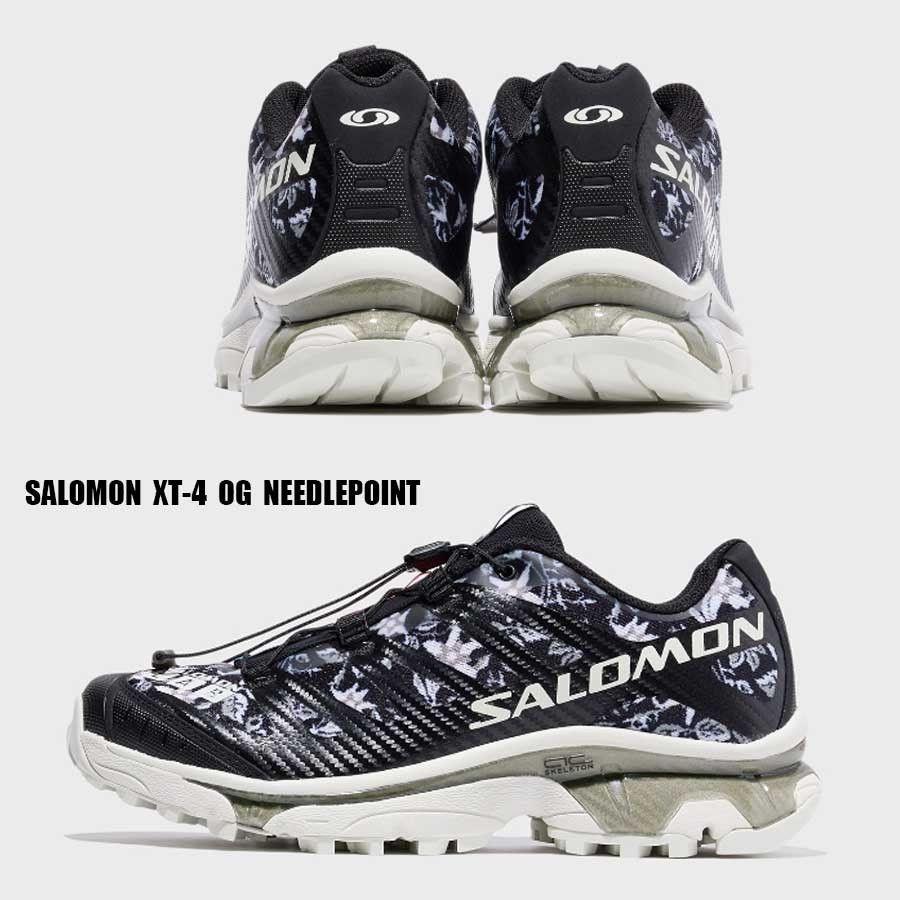 SALOMON☆XT-4 OG NEEDLEPOINT☆花柄☆兼用☆ブラック系 (Salomon