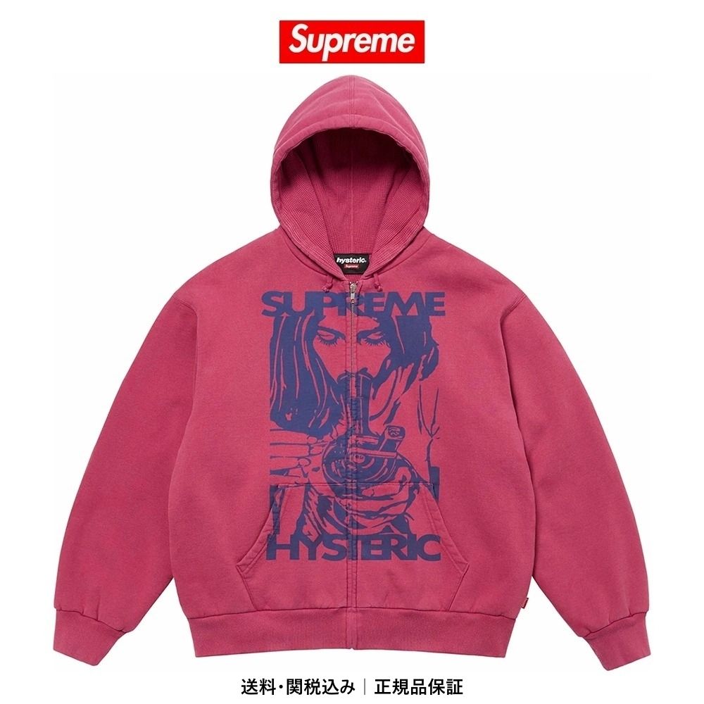 SUPREME x Hysteric Glamour】Thermal Lined Zip Up Hoodie 赤