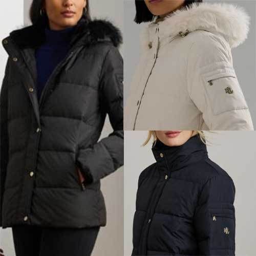 Ralph Lauren☆Lauren Ralph Laurenフード付 キルティングコート (POLO