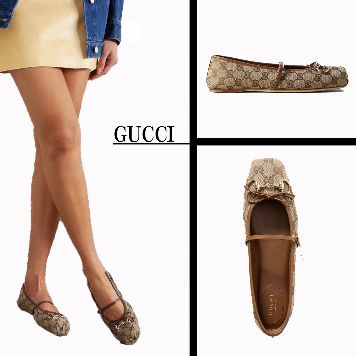 GUCCI グッチ ホースビット フラット バレー シューズ (GUCCI/バレエ