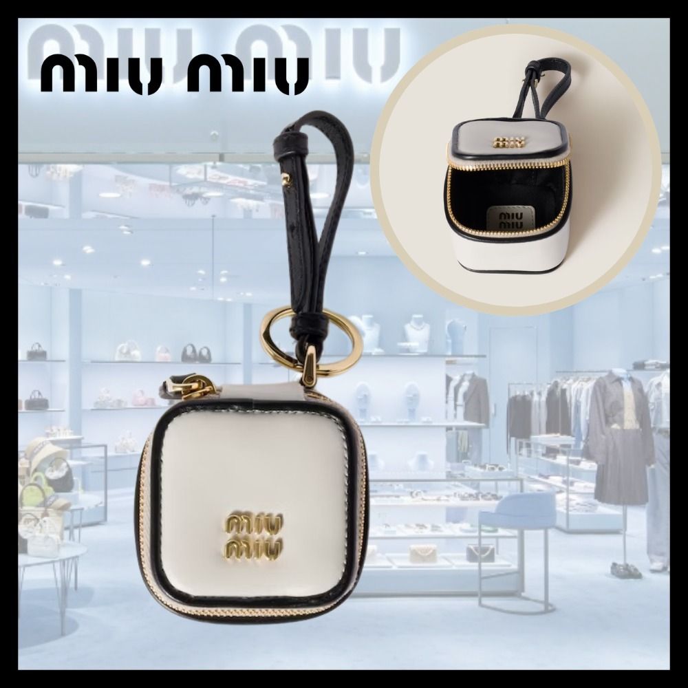 ミニミニチャーム♪】MIUMIU レザーキーリング (MiuMiu/キーホルダー