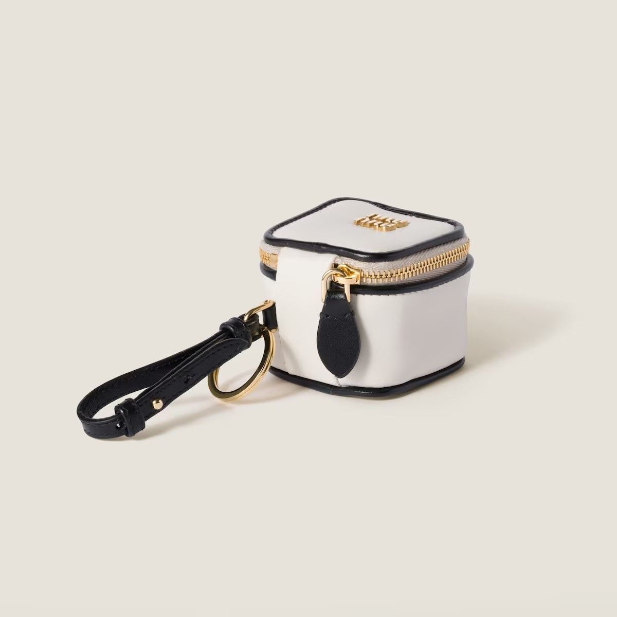 ミニミニチャーム♪】MIUMIU レザーキーリング (MiuMiu/キーホルダー