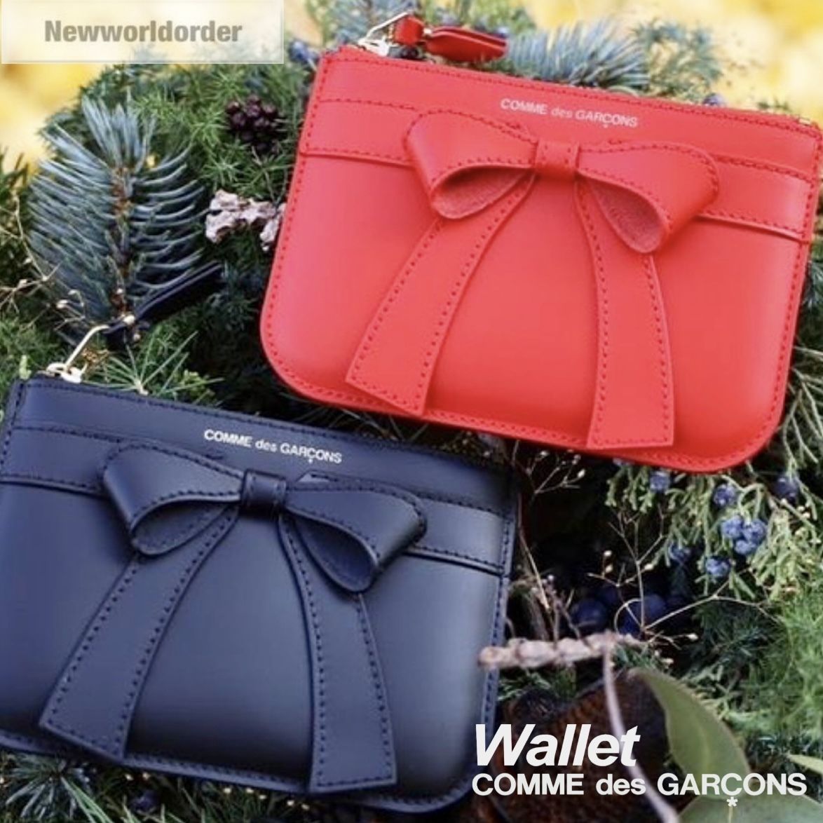 リボンが可愛い】コムデギャルソン ポーチウォレット 財布 (COMME des