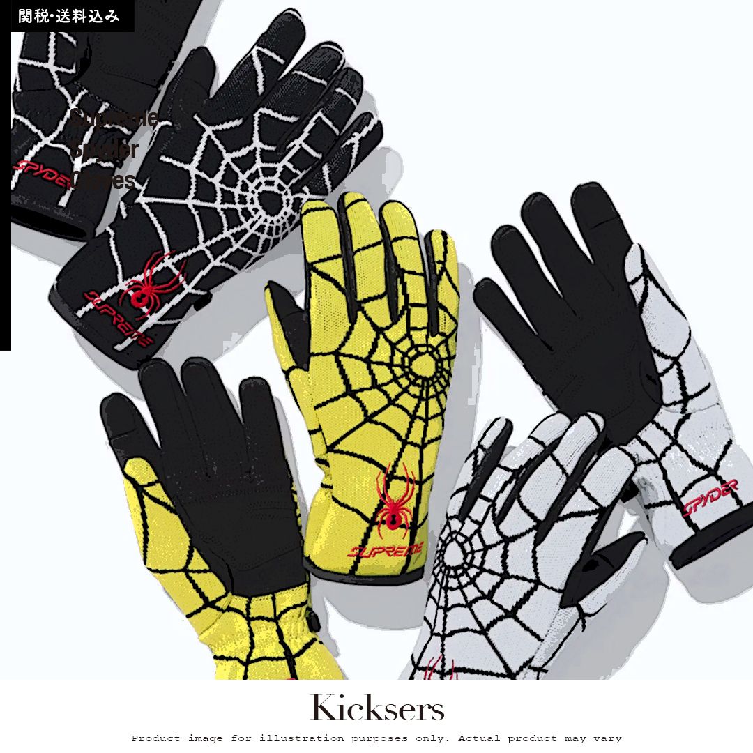 あ*み様 Supreme Spyder Gloves 黒 Mサイズ Supreme Spyder Gloves 黒