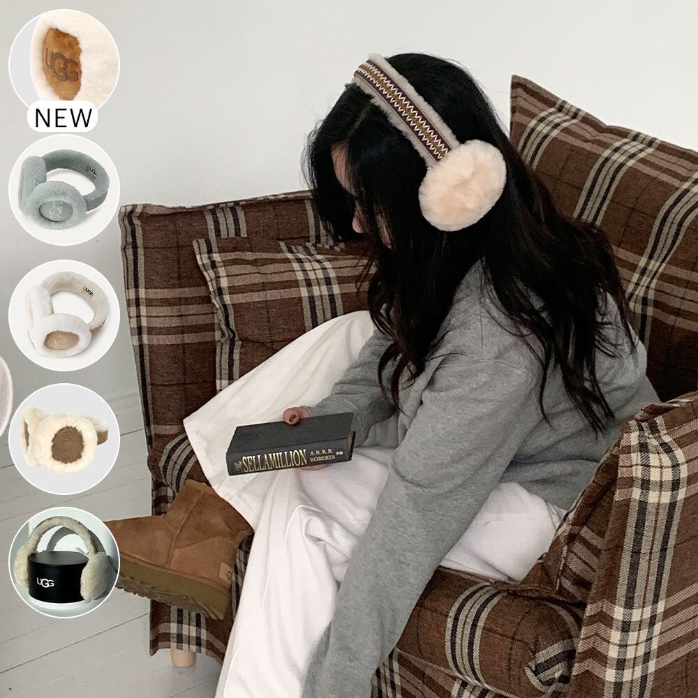 UGG】【人気アイテム】Sheepskin Embroidery Earmuff (UGG/イヤーマフ