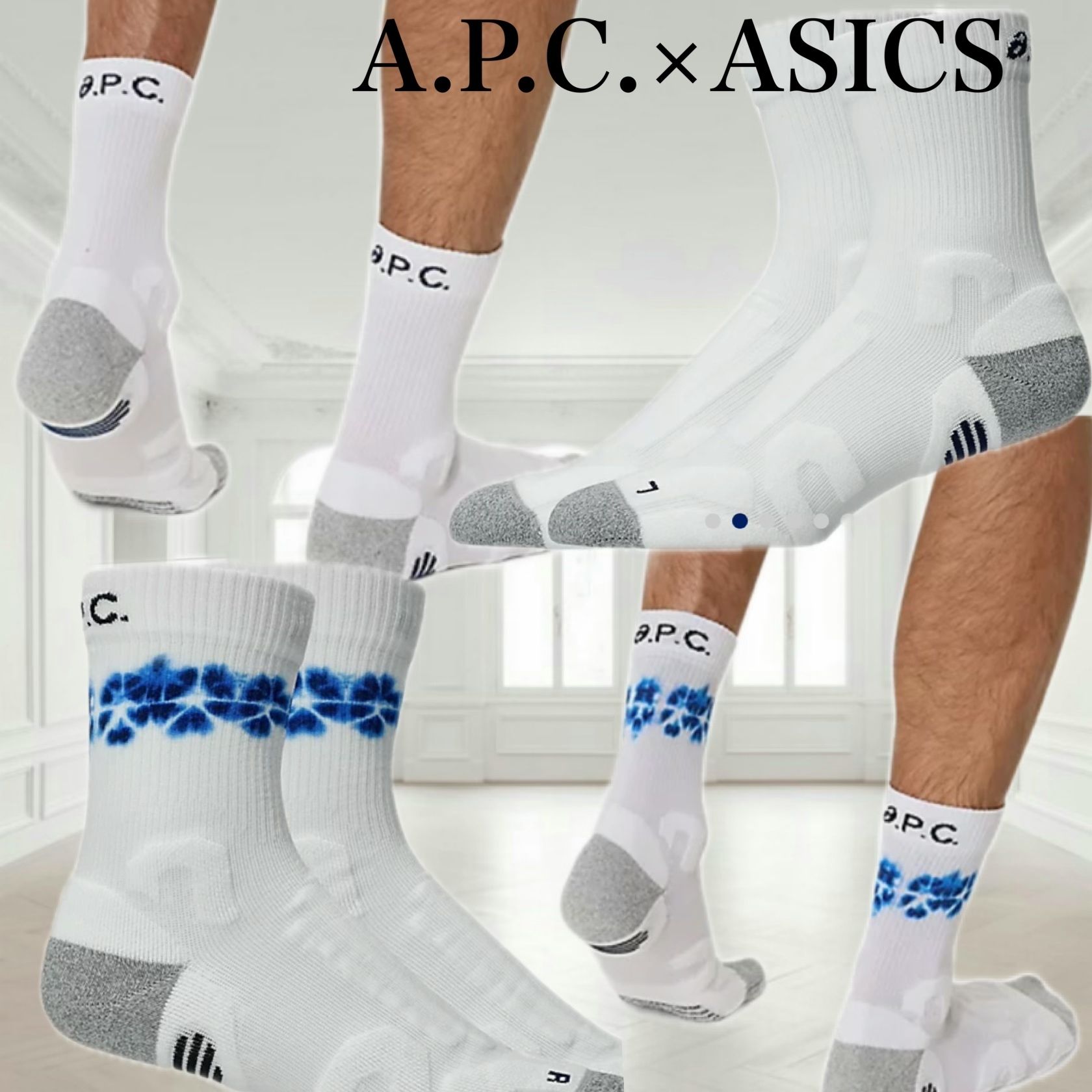 A.P.C.×ASICS テニス CREW SOCK ソックス ユニセックス (A.P.C./テニス