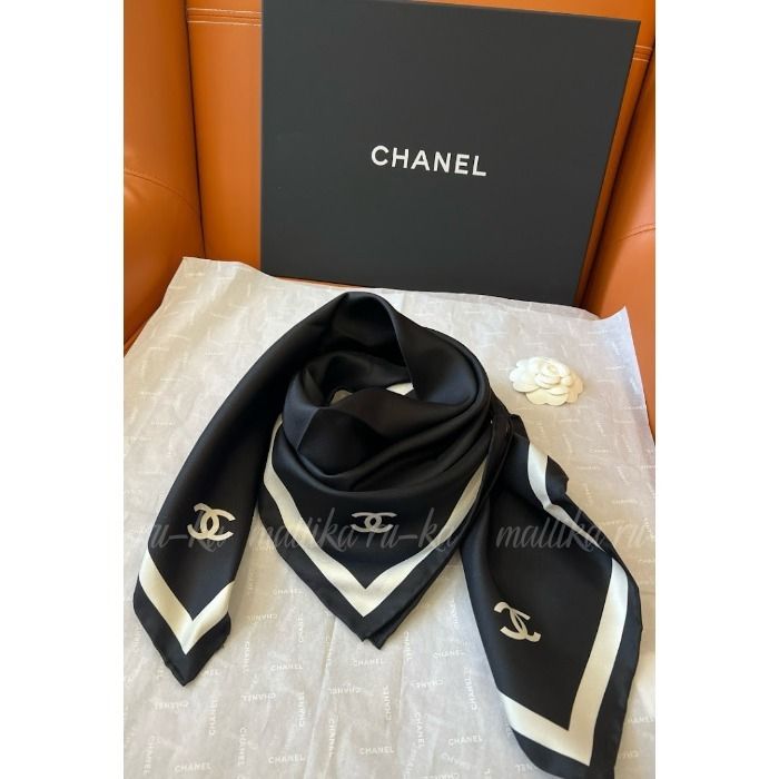 ジェニー愛用☆【CHANEL】 シャネル シルク スカーフ (CHANEL/スカーフ