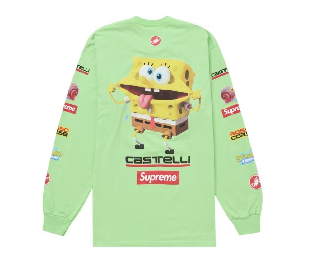 ☆Supreme☆スポンジボブ／カステリ レーシング ロンT (Supreme/T