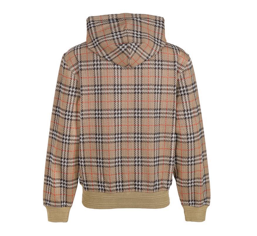 BURBERRY】Check Cotton Blend Zip Hoodie (Burberry/パーカー