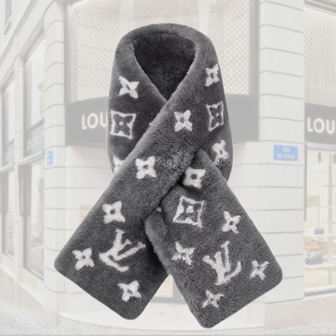 海外限定品☆ LV ふわふわマフラー リバーシブル◎ ユニセックス