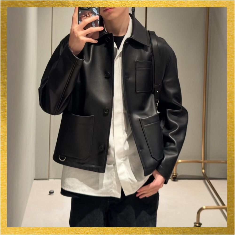 無言の品格【LOEWE】ナッパラムスキン レザージャケット (LOEWE/レザー