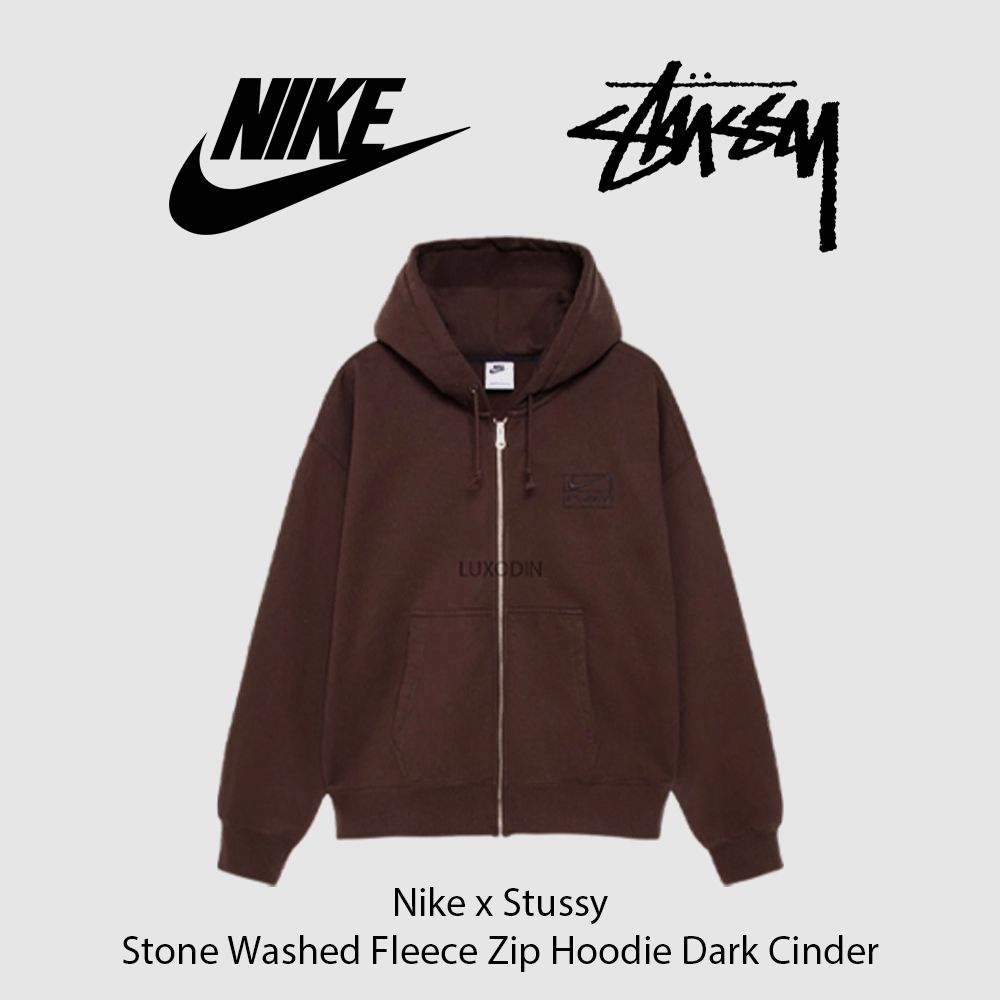 Nike x Stussy】Stone Washed Fleece Zip Hoodie ☆コラボ☆ (STUSSY