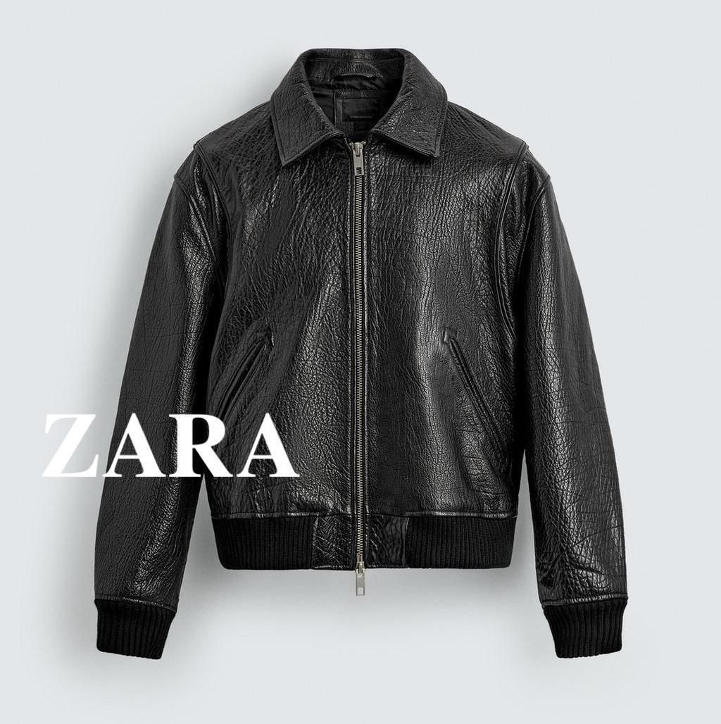 SCULPTOR エンボス フェイク レザー ボンバー ジャケット SCULPTOR