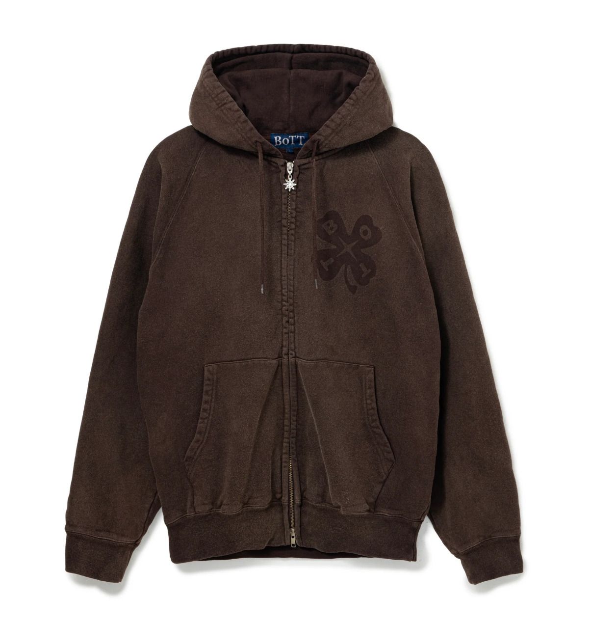 BOTT/Washed Lucky Logo Zip Hoodie (BoTT/パーカー・フーディ