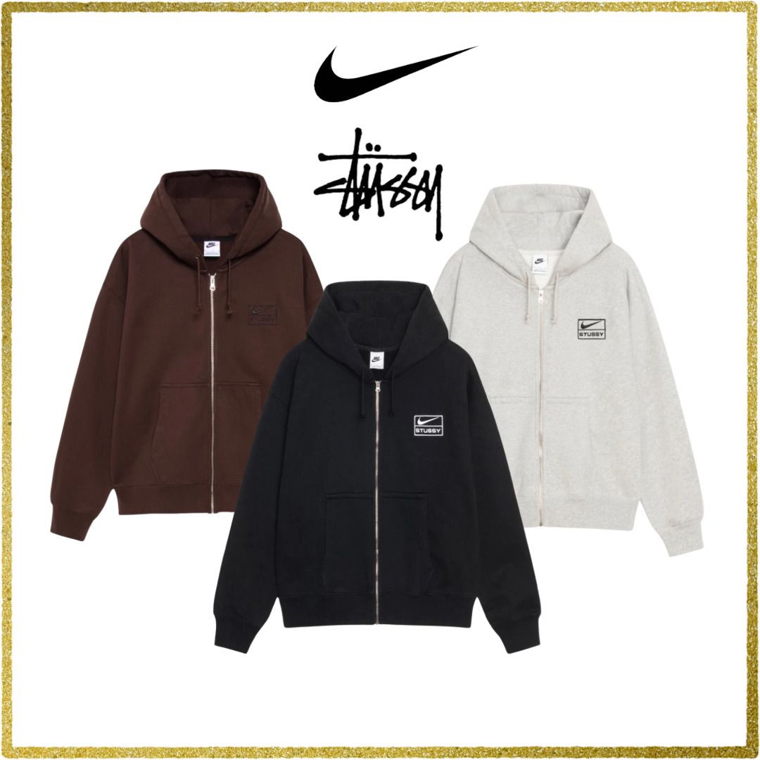 25FW】 Stussy × Nike Stone Washed Fleece Zip Hoodie (STUSSY