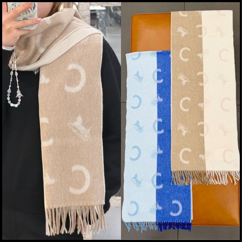 静かな存在感でスタイルが引き締まる】CELINE スカーフ (CELINE
