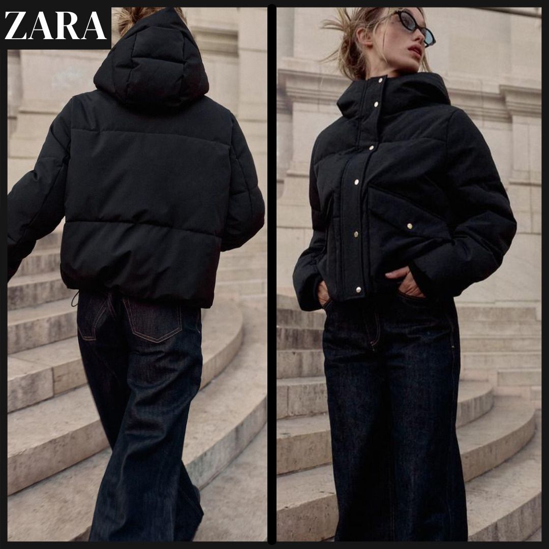 ZARA】撥水防風フード付きショートアノラック (ZARA/ダウンジャケット