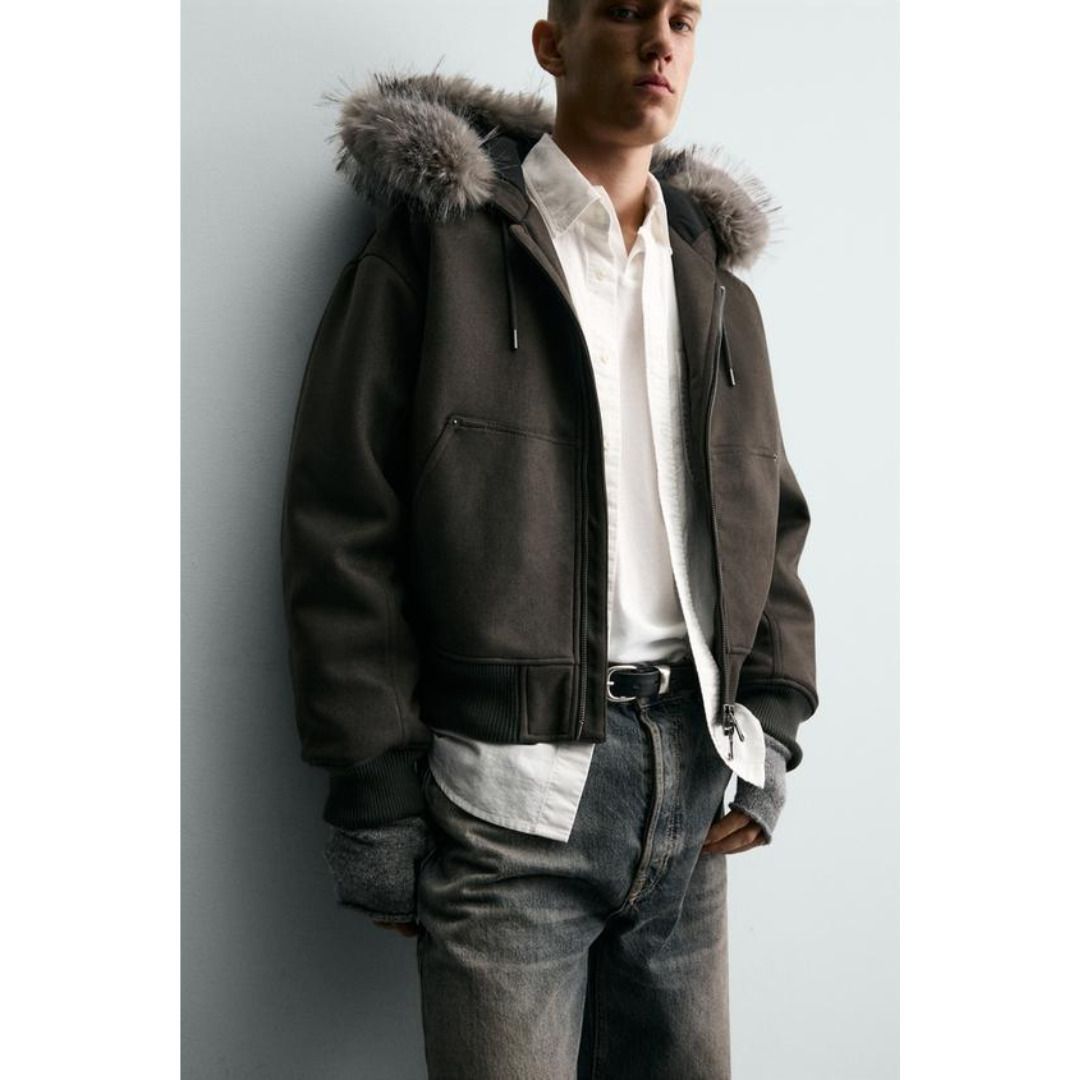 ZARA］フェイクスエード キルティングジャケット (ZARA/ダウン