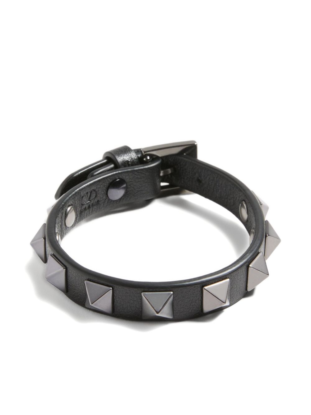 Valentino Garavani Rockstud Leather Bracelet | Black | FARFETCH