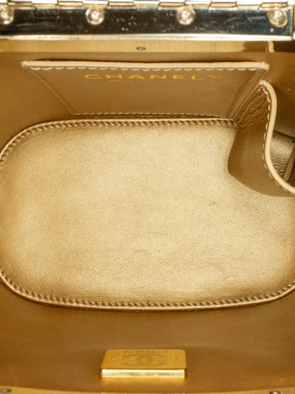 CHANEL Pre-Owned 2021-2024 キルティング エナメル ロゴ チェーン